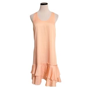Banana Republic Asymmetric Flutter Hem Sleeveless Dress Blush Pink 8